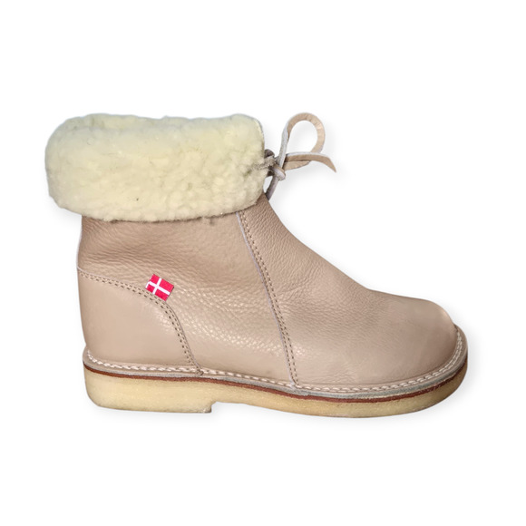 Duckfeet Arhus Cream Wool Lined Lace Up Boots EU 38 (US 7.5 - 8 Women) - Picture 2 of 11